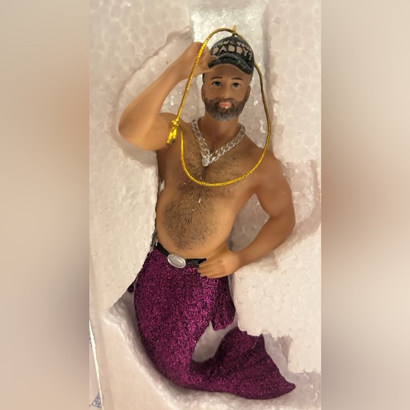 December Diamonds Merman Who’s Your Daddy? 2018 Ornament in Box - Picture 2 of 4